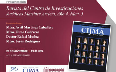 Presentación de la revista del Centro de Investigaciones Jurídicas Martínez Arrieta